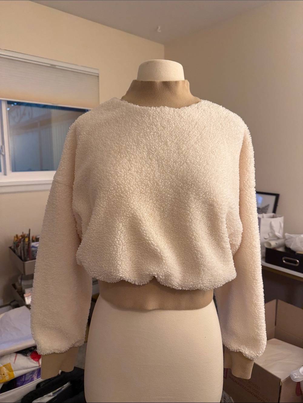 Sherpa Cropped Pullover